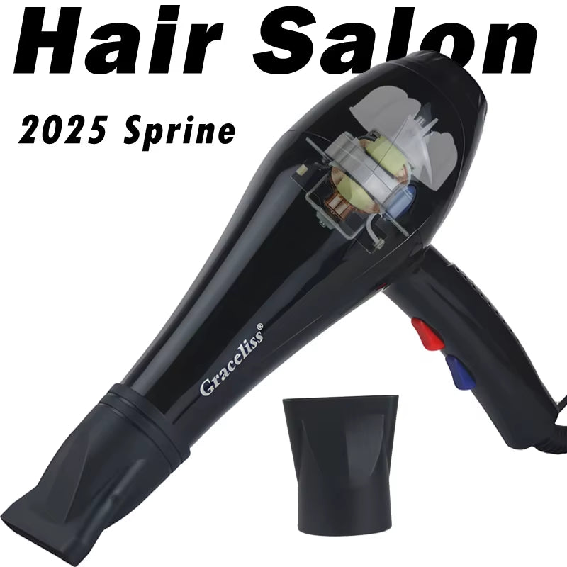 For Hairdresser and Hair Salon Long Wire EU Plug Real 2100W Power Professional Blow Dryer Salon Hair Dryer Hairdryer