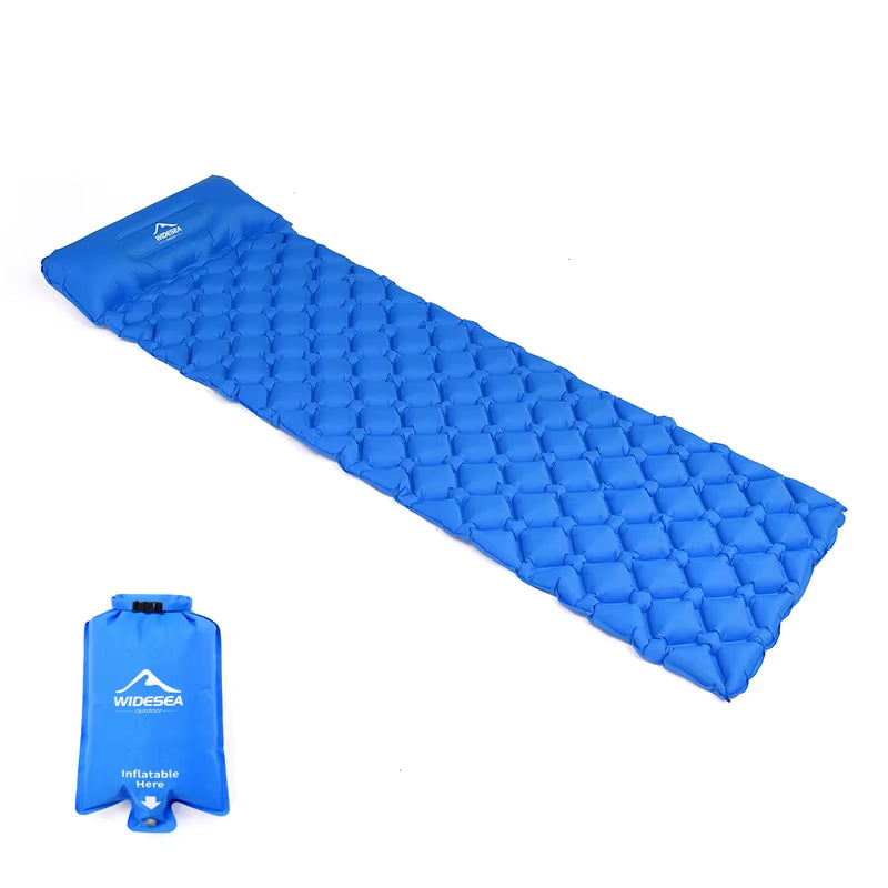 Camping Sleeping Pad Inflatable Air Mattresses Outdoor Mat Furniture Bed Ultralight Cushion Pillow Hiking Trekking