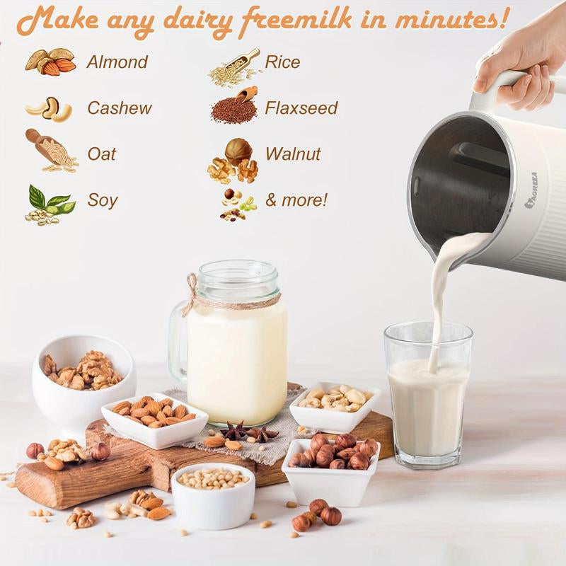 IAGREEA Automatic Nuts Milk Maker, Plug and Play 1000ML Milk Maker, Multifunctional Juicer for Coffee, Grain and Juice, Kitchen Juicer, Household Kitchen Appliances, Juicing Machine, Juice Maker, Juice Dispenser, Home Essentials, Habit Appliance